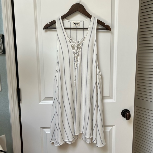 Free People Show Me Your Mumu Rancho Mirage Striped Lace Up Dress - Picture 3 of 7